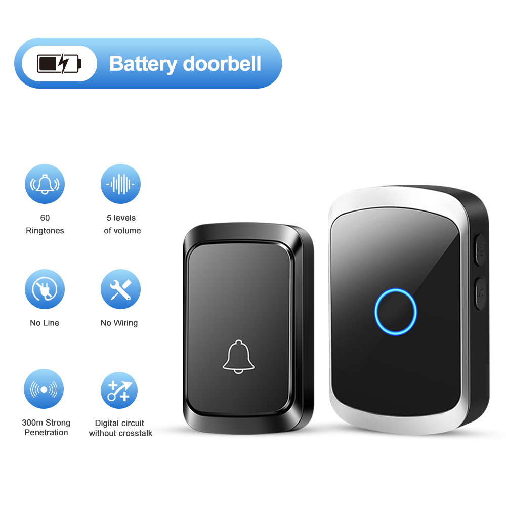 Home Security Bell - Slimme Draadloze Deurbel Deurbel Kit Geen