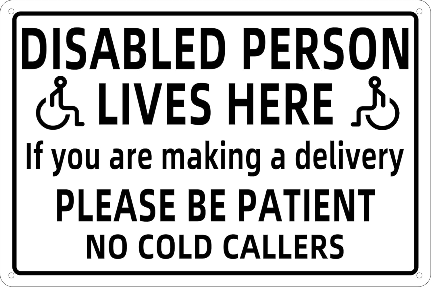 Home Security Yard Sign - Waarschuwingsbord Metalen bord 'Gehandicapten wonen hier'