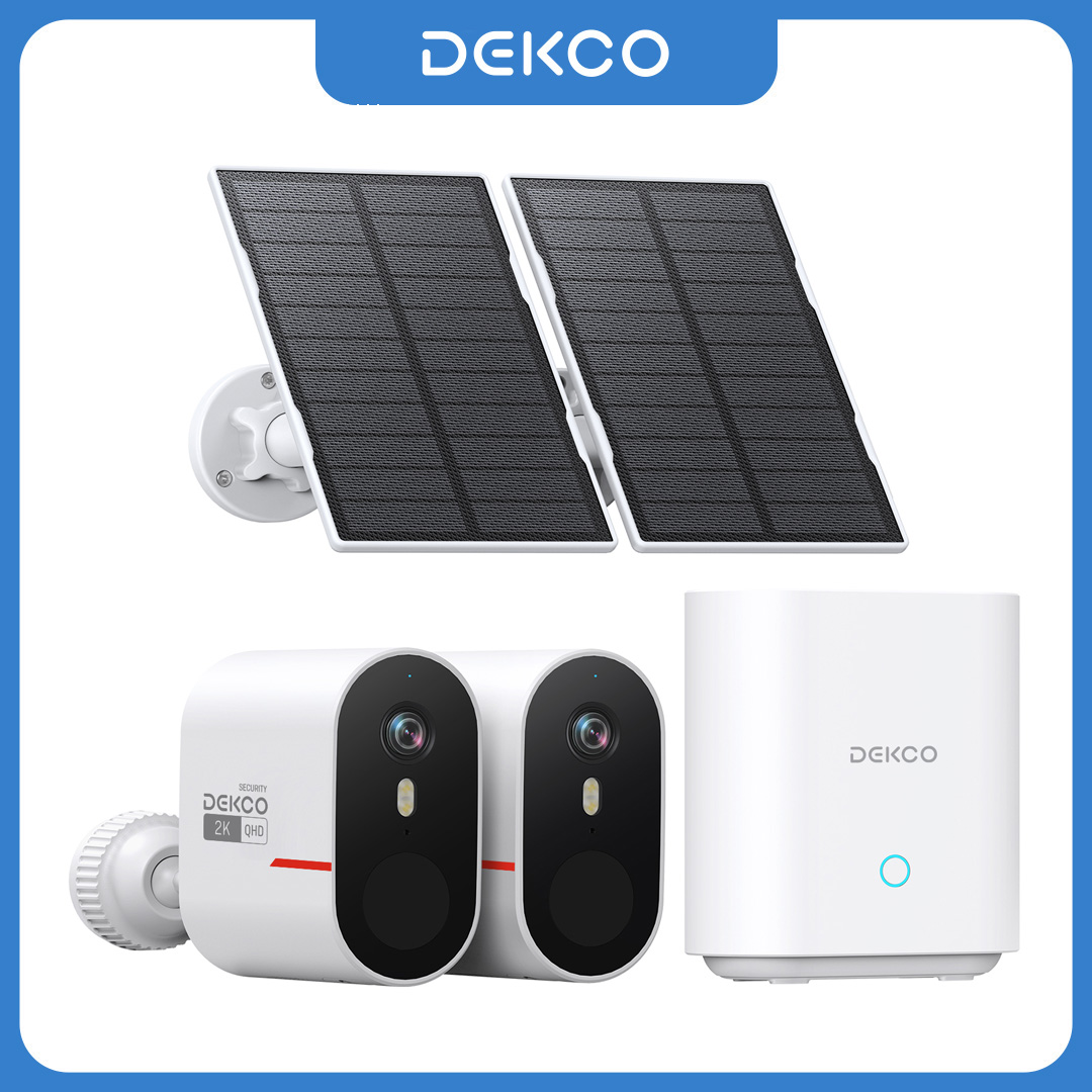 Home Security Bell - Dekco 3MP WiFi Solar Camera Systeem