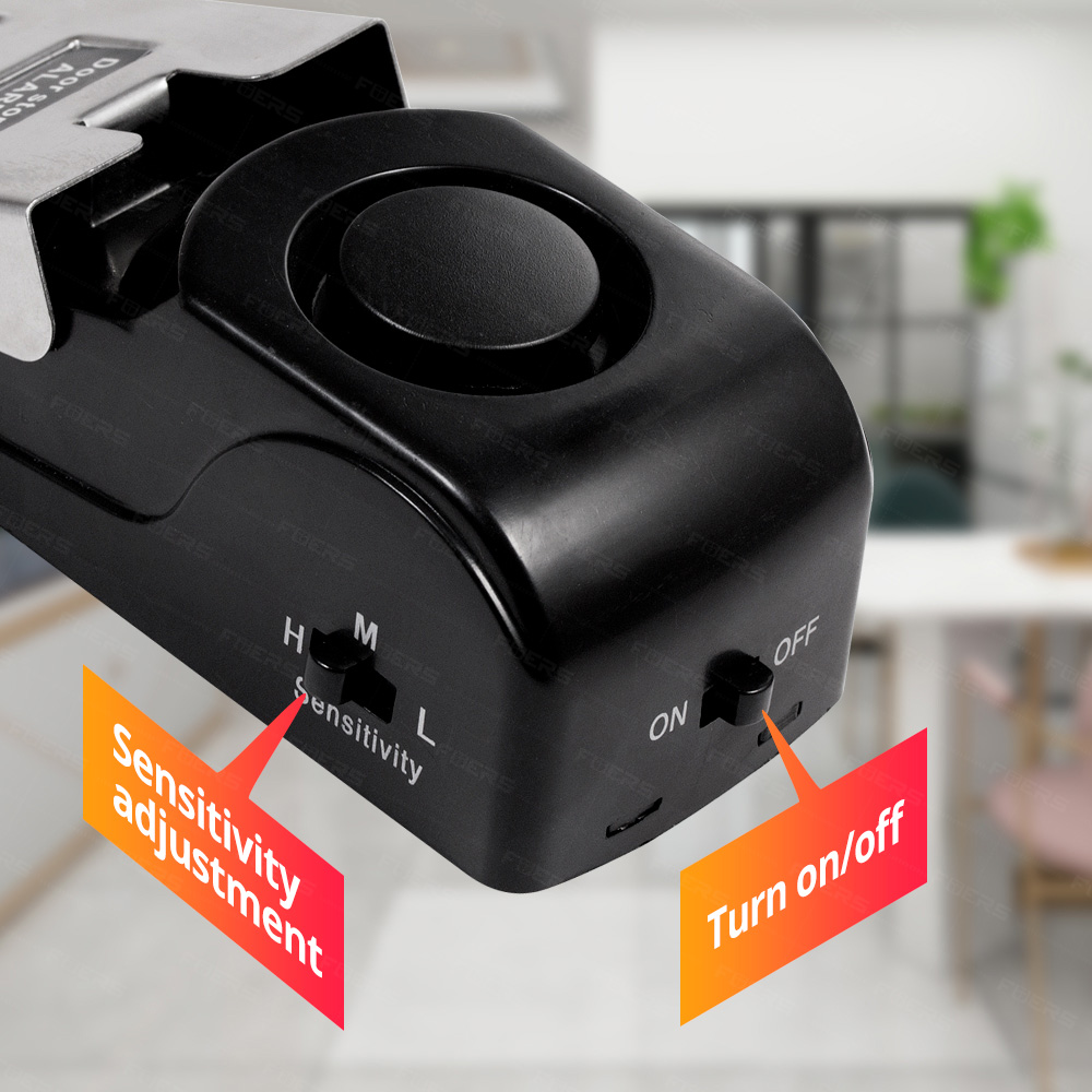 Home Security Equipment - FUERS Deurstop Alarmsysteem 120dB Luid Draadloos