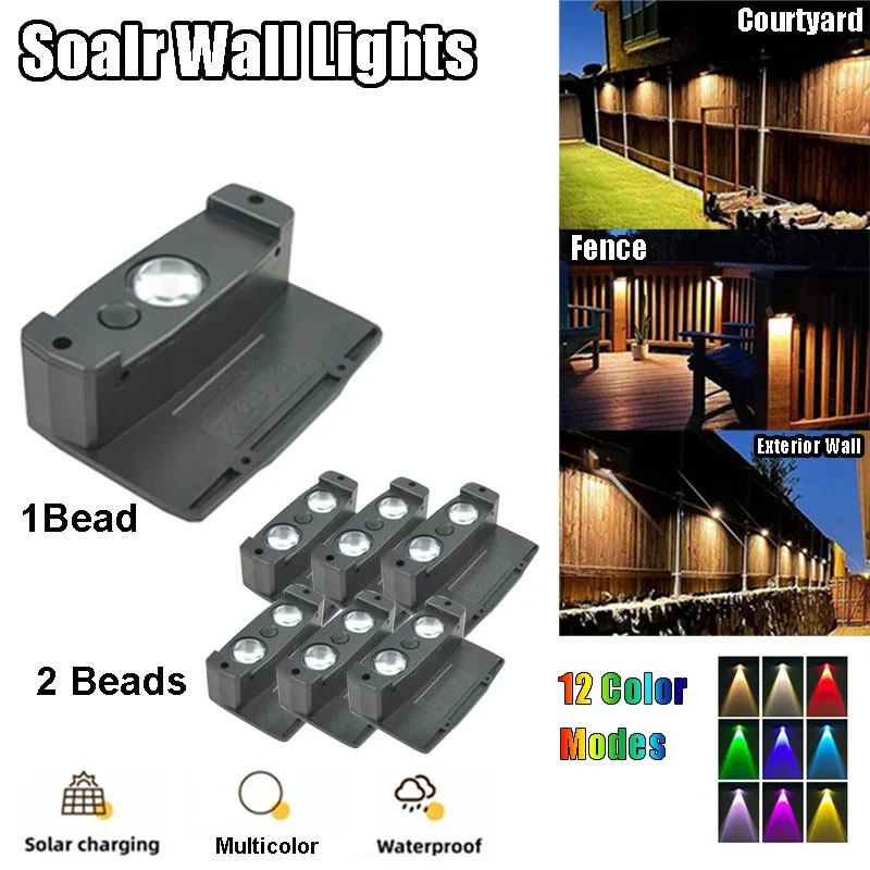 Home Security Yard Sign - 1 Stuks Zonne-Wandlamp Ip65 Waterdicht Led