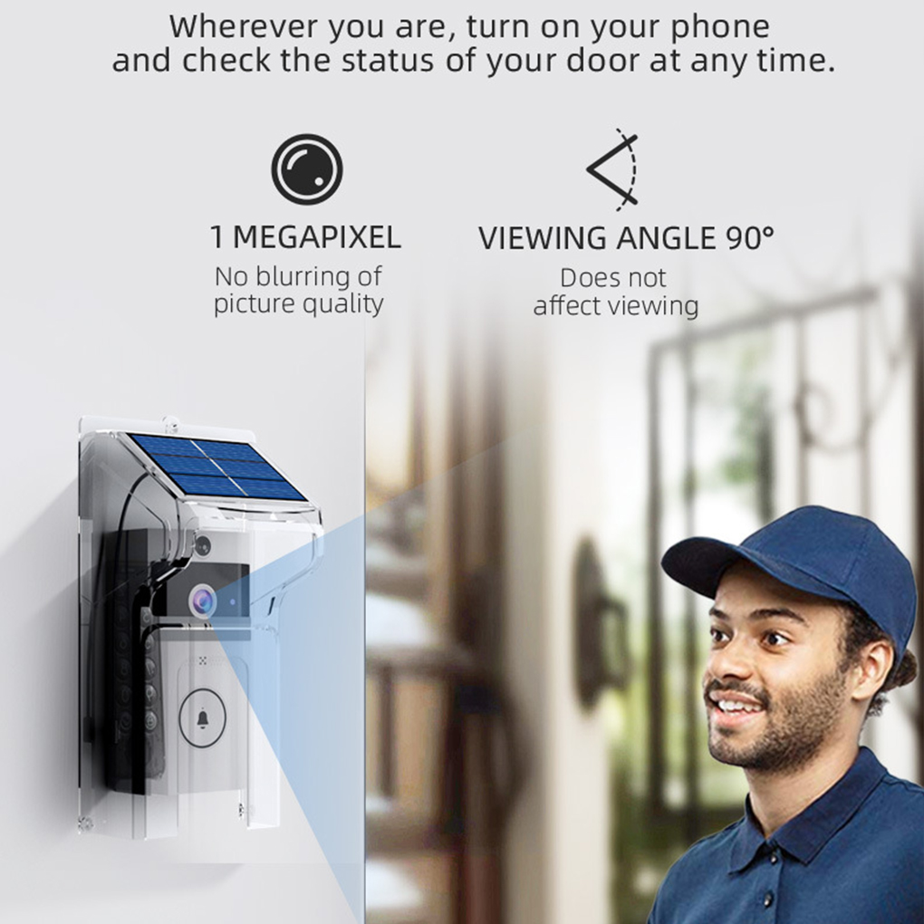 Home Security Bell - Wifivisual Deurbel Bell Camera Draadloos Opladen