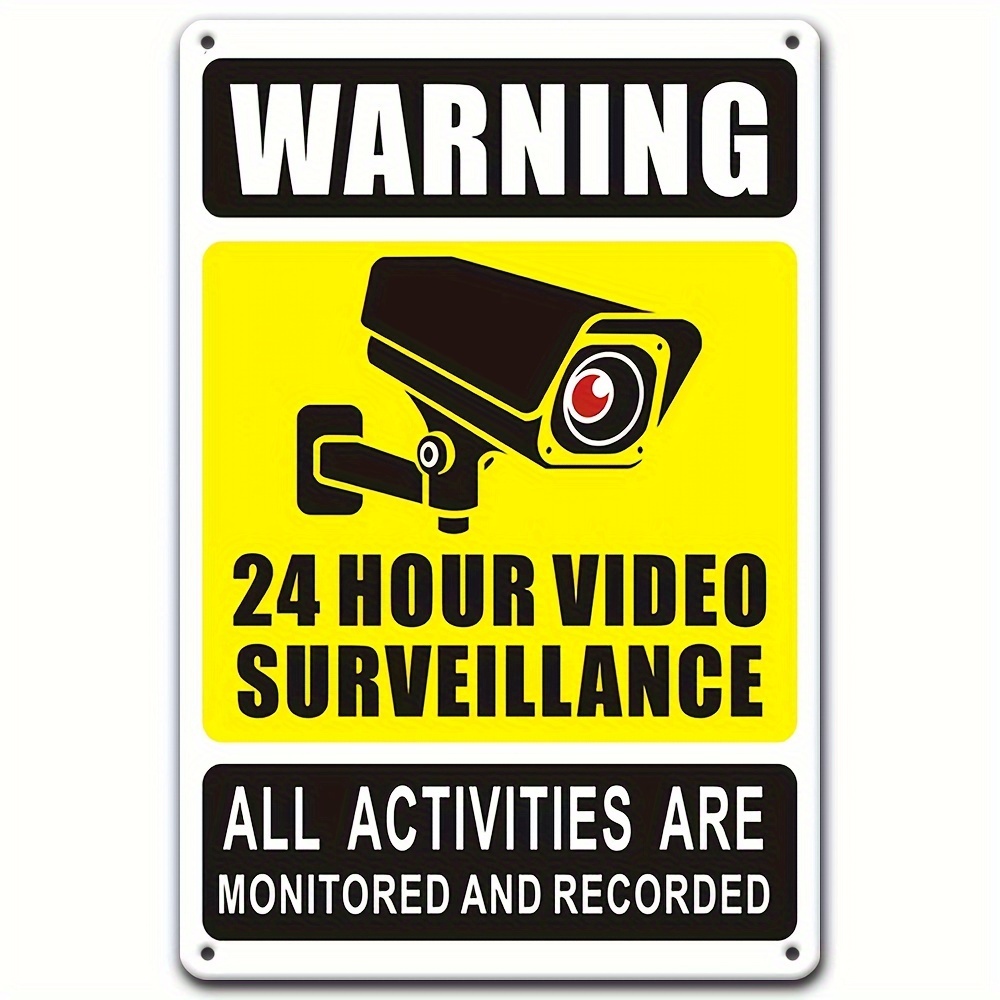 Home Security Outdoor - 24/7 videobewakingswaarschuwingsbord - duurzaam ijzeren metaal
