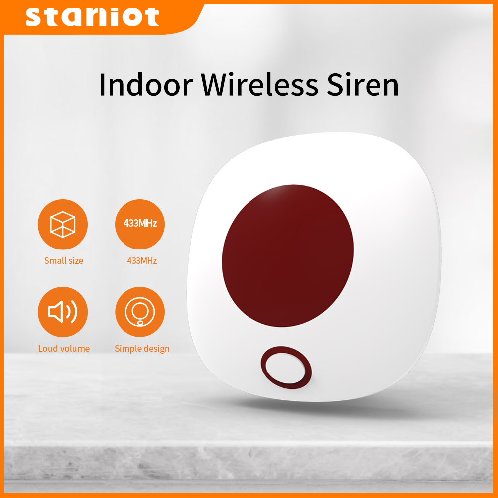 Home Security Equipment - Staniot Indoor Draadloze Sirene 433Mhz Inbraak
