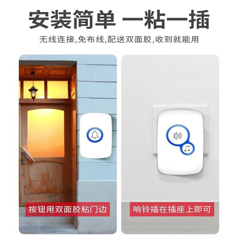 Home Security Bell - 32Ringtone Draadloos Alarm Gast Welkom Chime