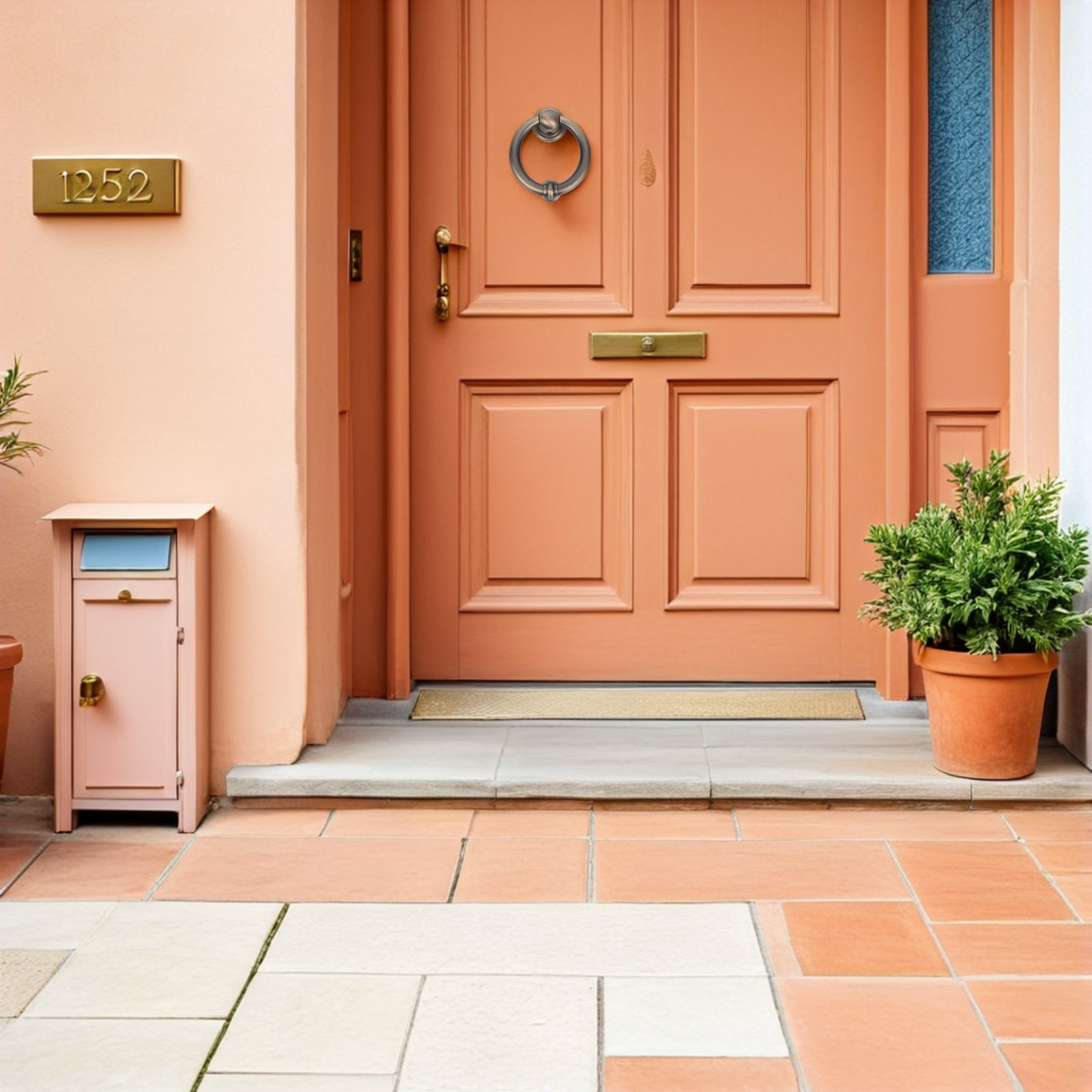 Home Security Ring - 2 stuks klassieke deurklopper voor thuis,
