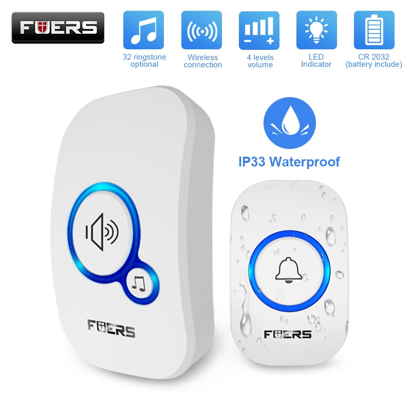 Home Security Bell - Fuers Draadloze Deurbel Waterdicht Welkom Chime