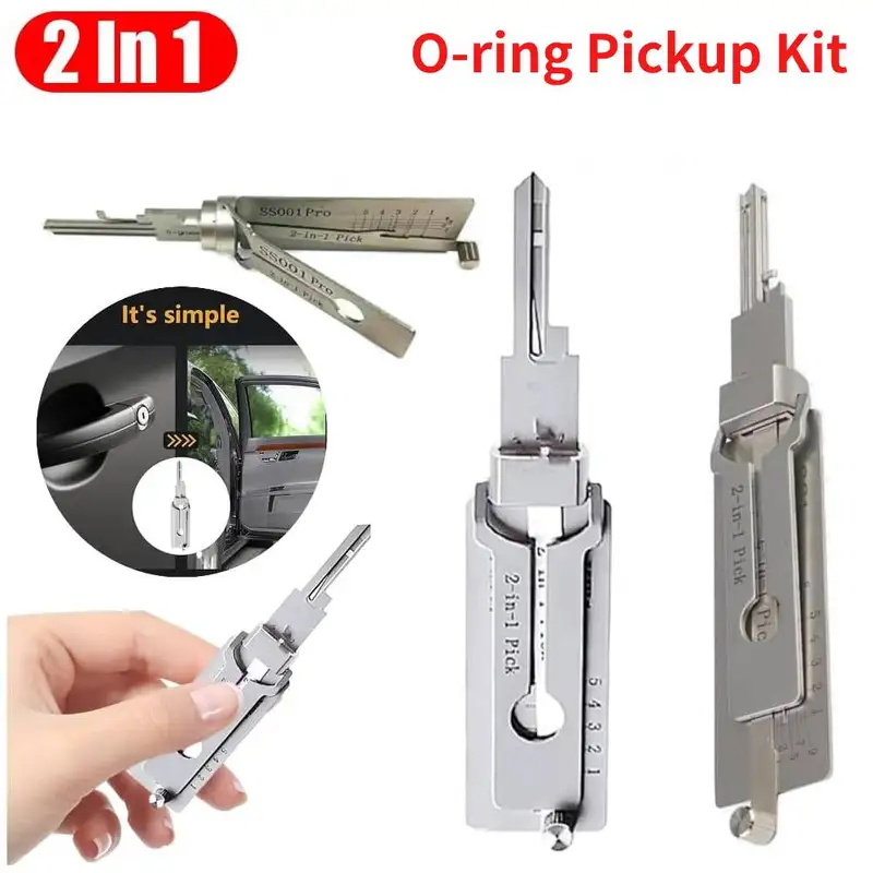 Lock Picking Set - SS001 Pro RVS Sleuteldecoder 2-in-1 Precisiehaak