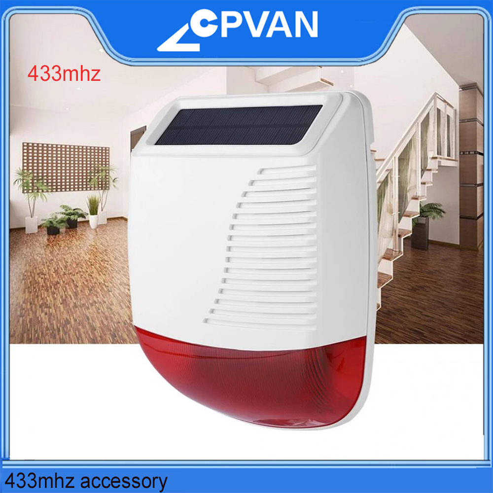 Home Security Equipment - CPVAN Outdoor Draadloze Sirene 110dB Geluid