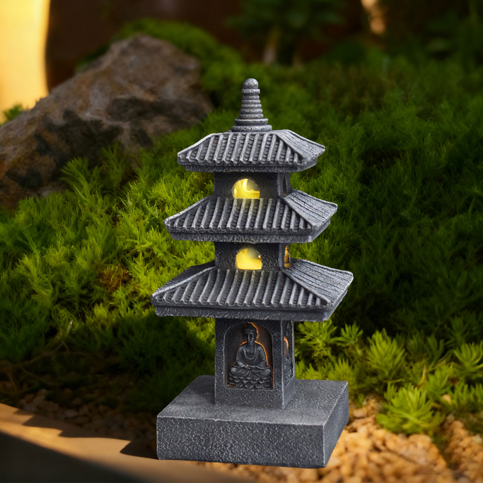 Solar Pagoda Lantern Garden St - Home Security Yard Sign recensie en prijs