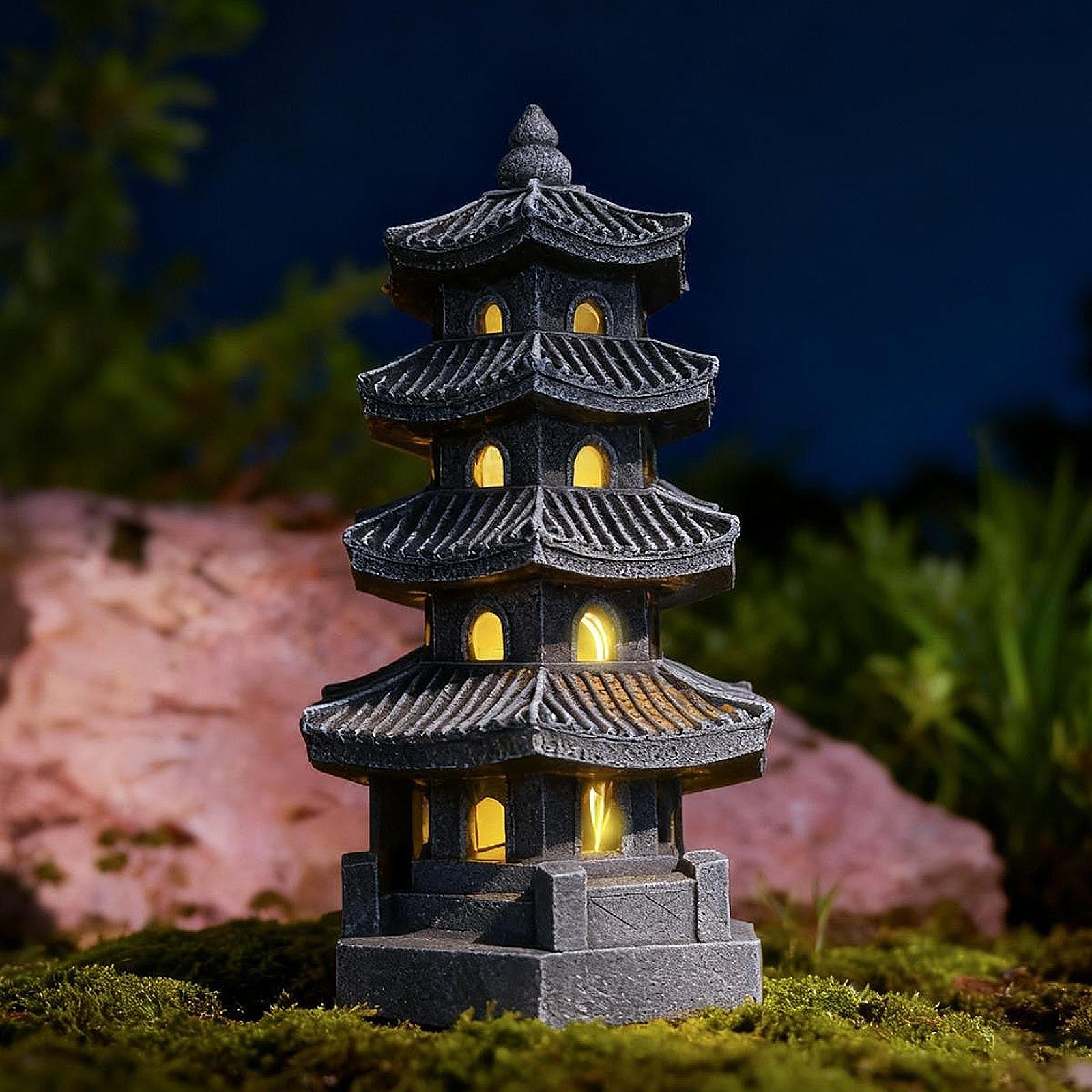 Solar Pagoda Lantern Garden St - Home Security Yard Sign recensie en prijs