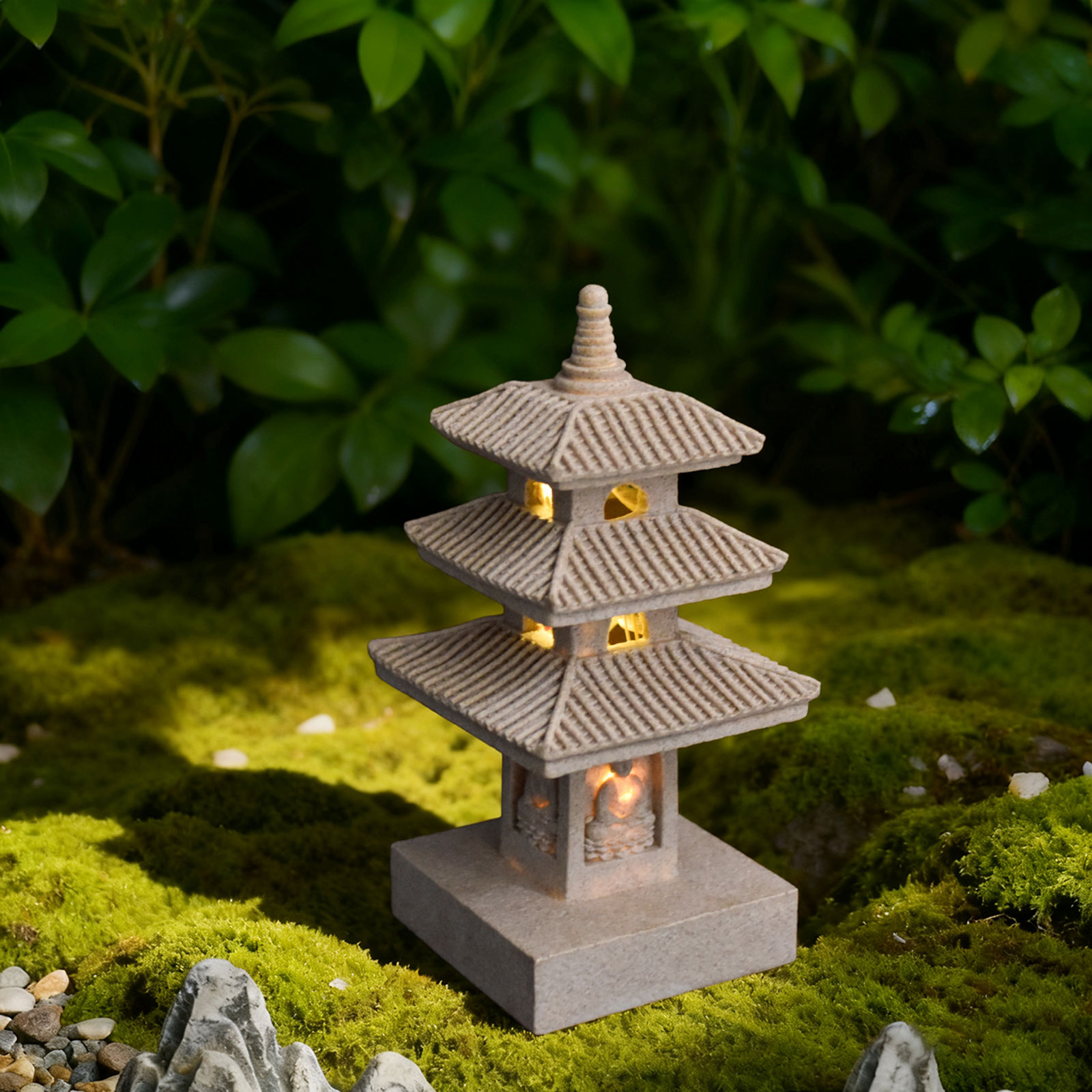 Solar Pagoda Lantern Garden St - Home Security Yard Sign recensie en prijs