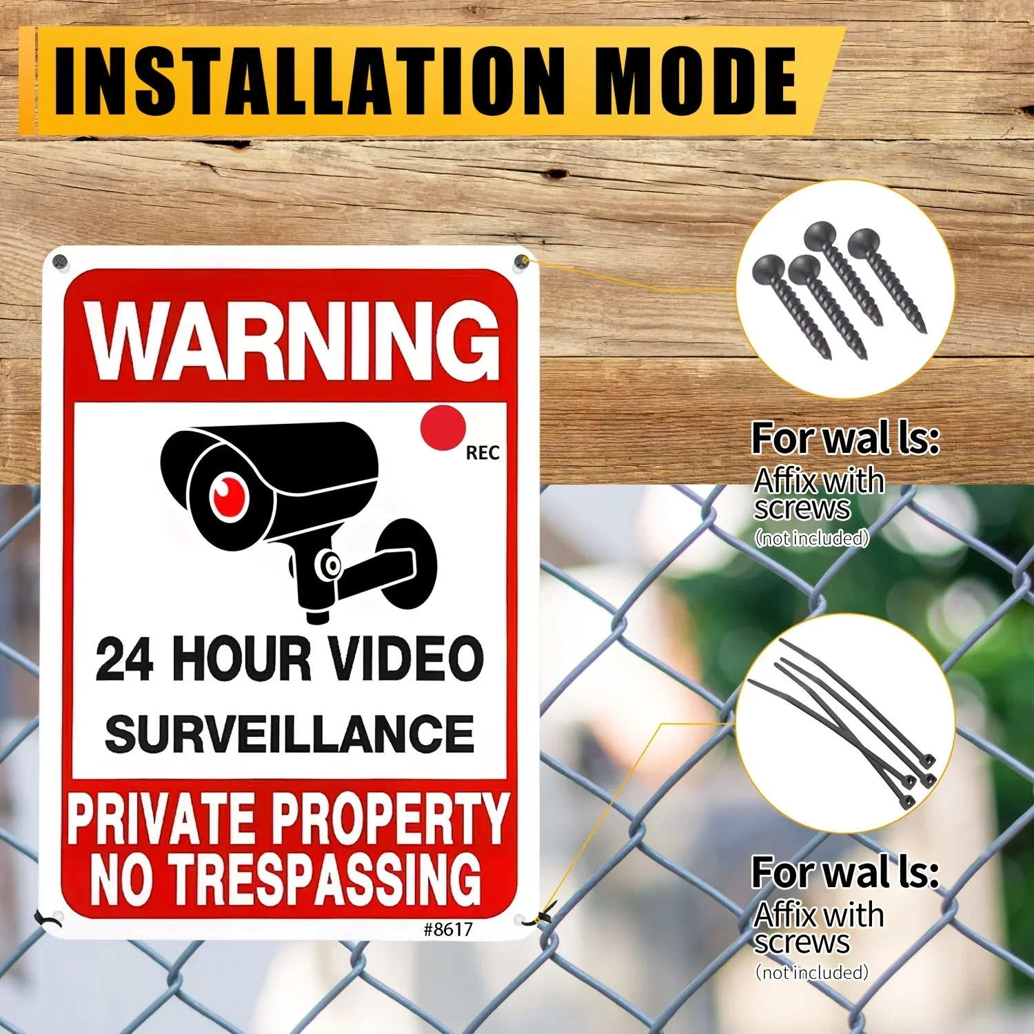 Waarschuwingsbord voor videobe - Home Security Yard Sign recensie en prijs