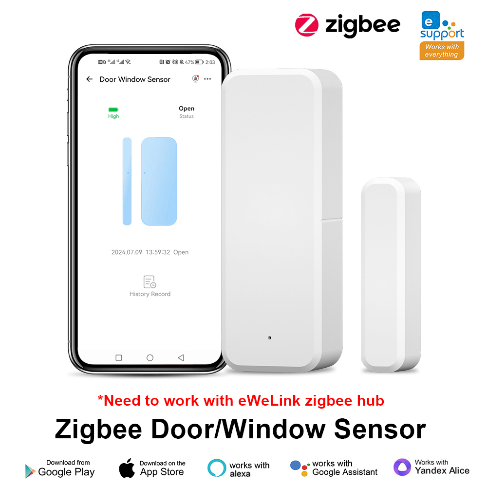 ZigBee Deur Raam Sensor eWeLin - Home Security Alexa recensie en prijs