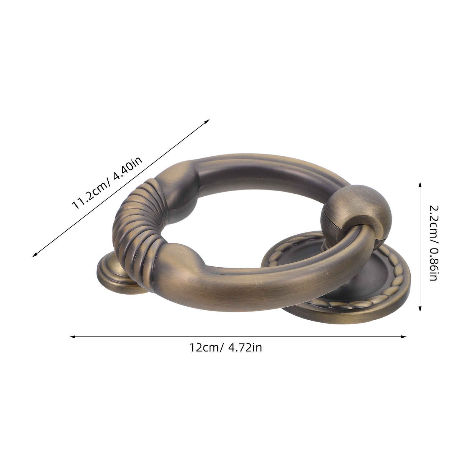 Ronde deurklopper van zinklege - Home Security Ring recensie en prijs
