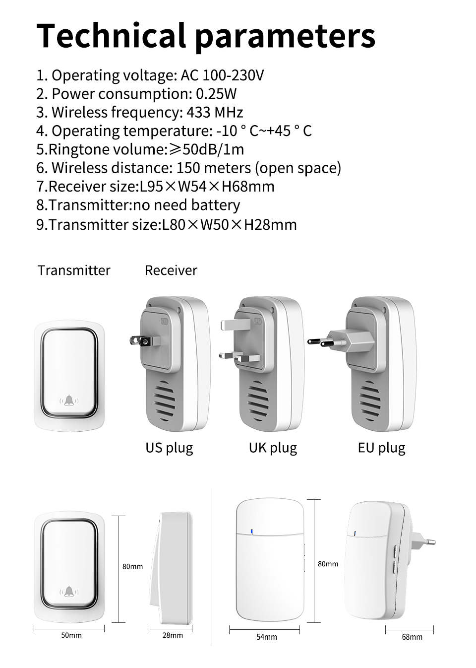Draadloze deurbel Welkomstbel  - Home Security Ring recensie en prijs